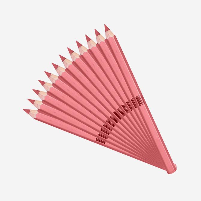 Riesenzauber Farbstifte lackiert, rosa, 12 Stück