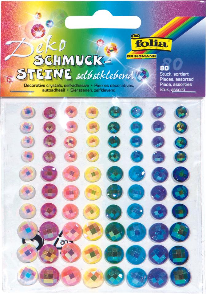 Schmucksteine "Fairy Lights", selbstklebend, 80 Stück