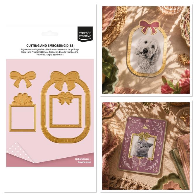 Stanzschablonen Set XL Boho Rahmen "Bohemian frames", bis 9,5x14,5cm, 4-tlg. 