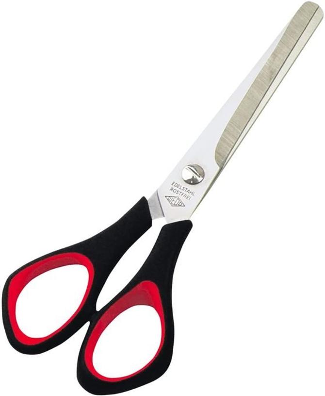 Universalschere, 15,5 cm, schwarz/rot