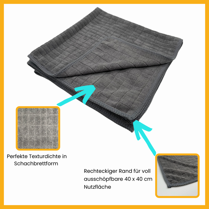 Squadratto - Mikrofasertuch - fusselfrei & saugstark | Glas & Displays