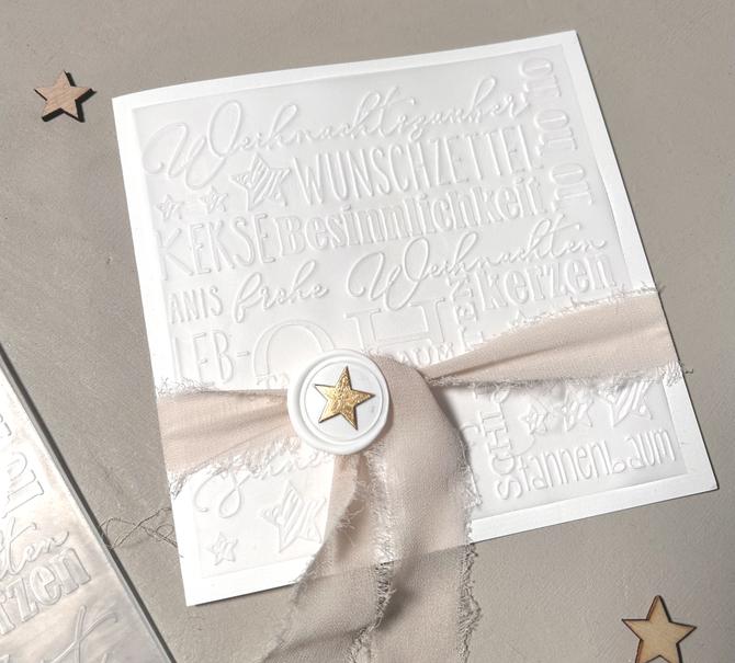 Embossing Folder Prägeschablone "Weihnachten Weihnachtszauber", 15 cm x 15 cm