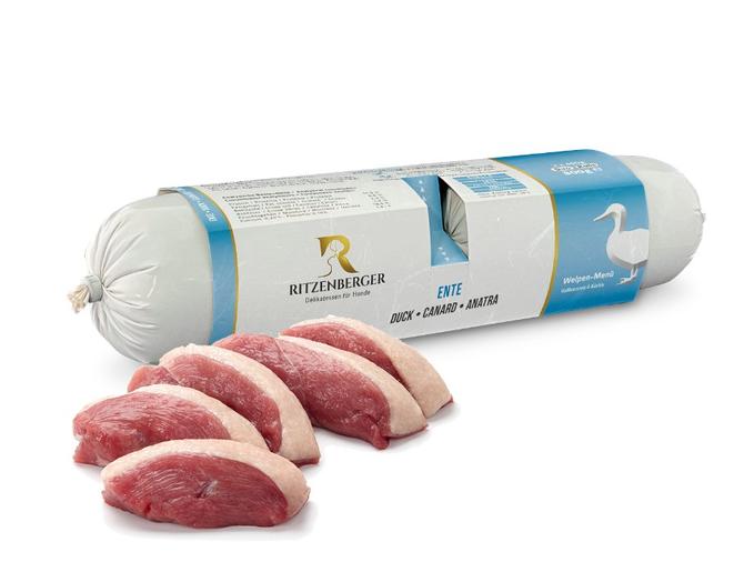 Ente mit Kürbis-Reis für Welpen