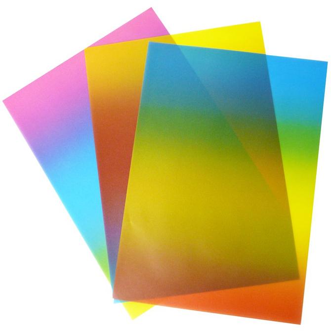 Regenbogenpapier einseitig, 100 g/m², 35 x 50 cm, 20 Bogen, glänzend