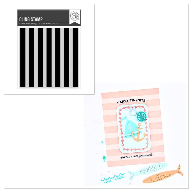 Cling Stamp "Wide Stripe Streifen", 15x15cm