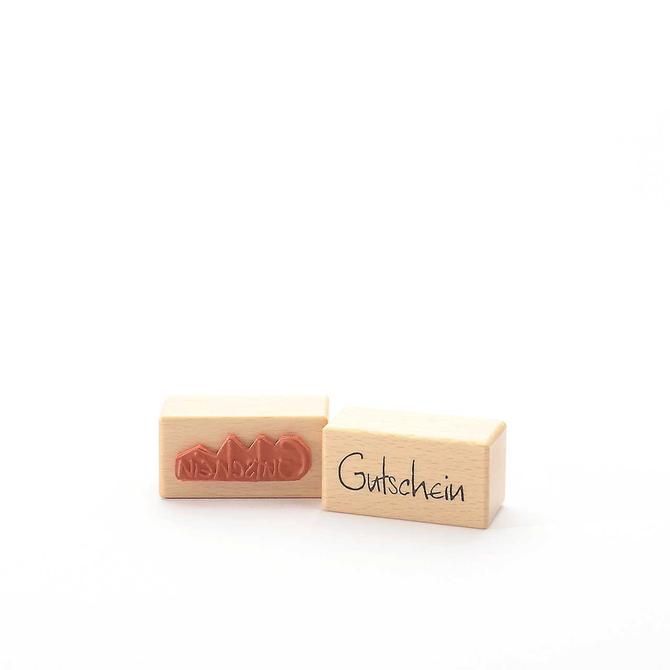 Holzstempel "Gutschein", 3x6cm