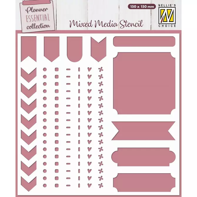 Stencil Maskierschablone "Journal Planner", 15x15cm