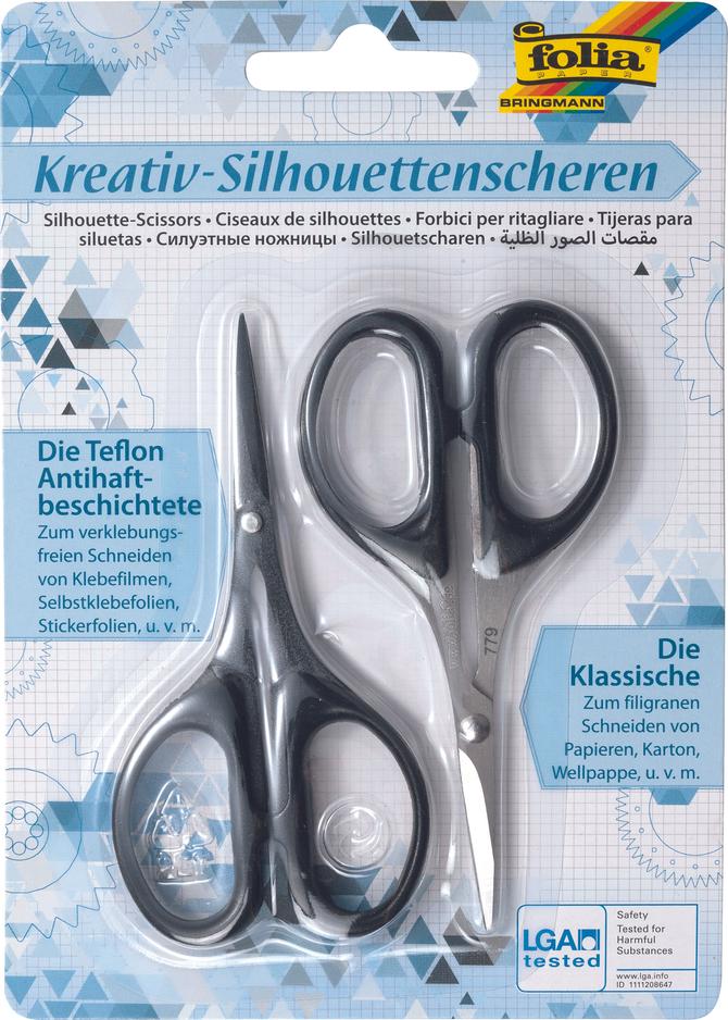 Silhouettenscheren 2er-Set, ca.10,5 cm lang