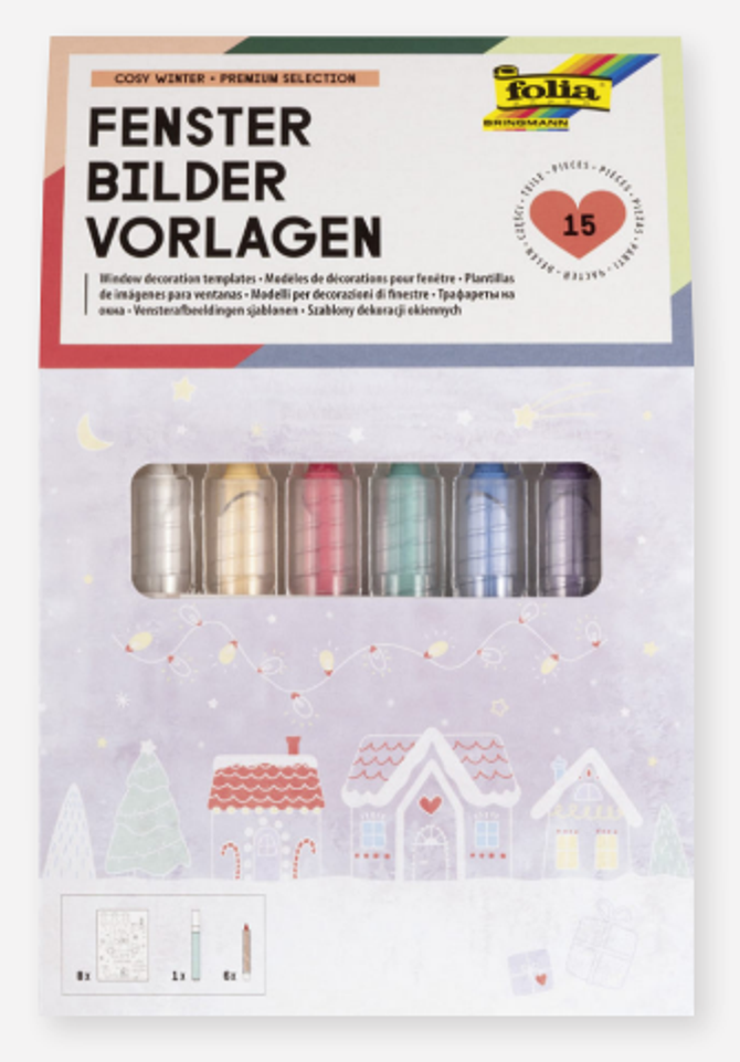Fensterbilder Vorlagen COZY WINTER- Premium ....NEUHEIT !