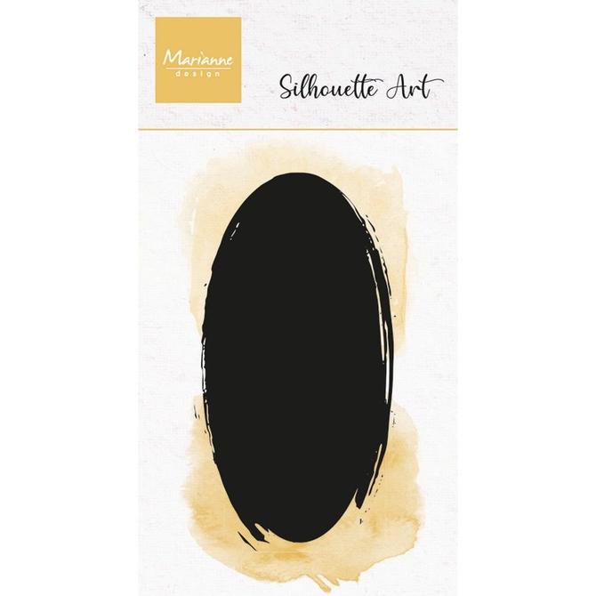 Clear Stamp Silhouette Art background oval 