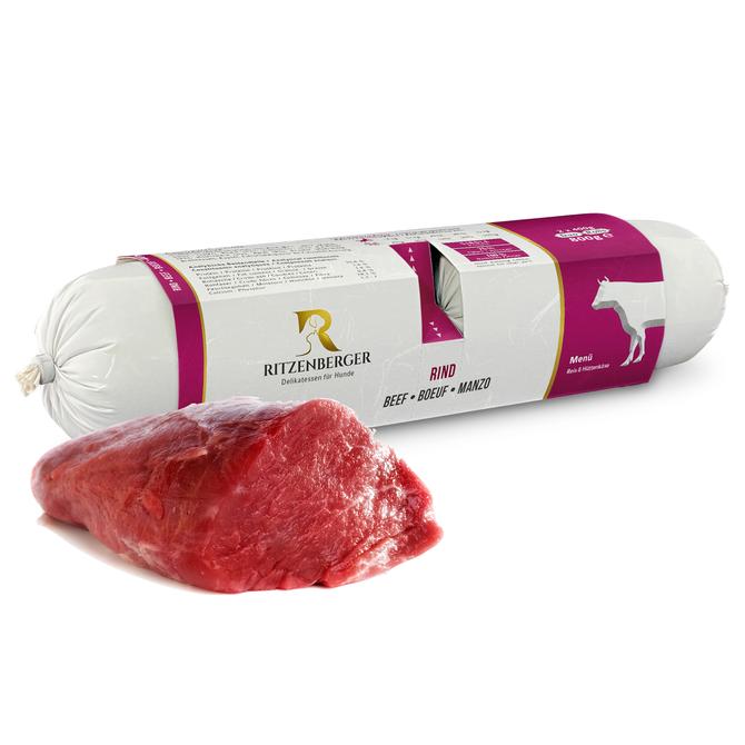 Rind mit Reis und Hüttenkäse