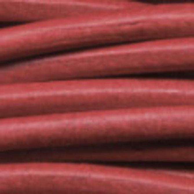 Lederrundriemen, ø 2 mm, 100 cm, rot