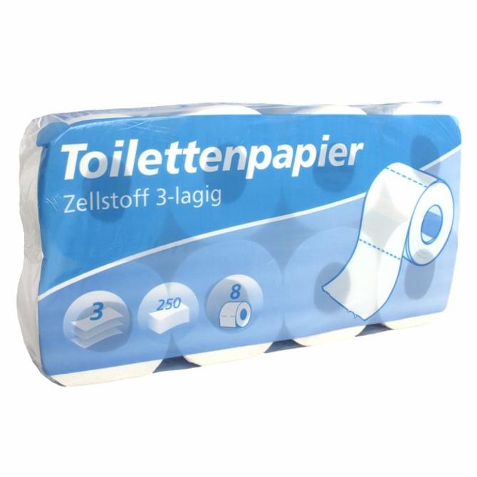Toilettenpapier 3- lagig, 64 Rollen