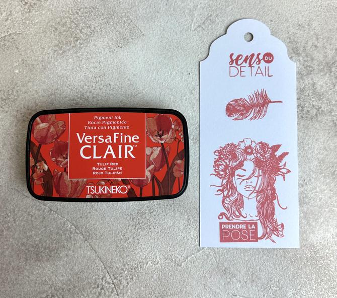 Versafine Clair Pigmenttintenkissen, "Tulip red",3,5x7,5cm,