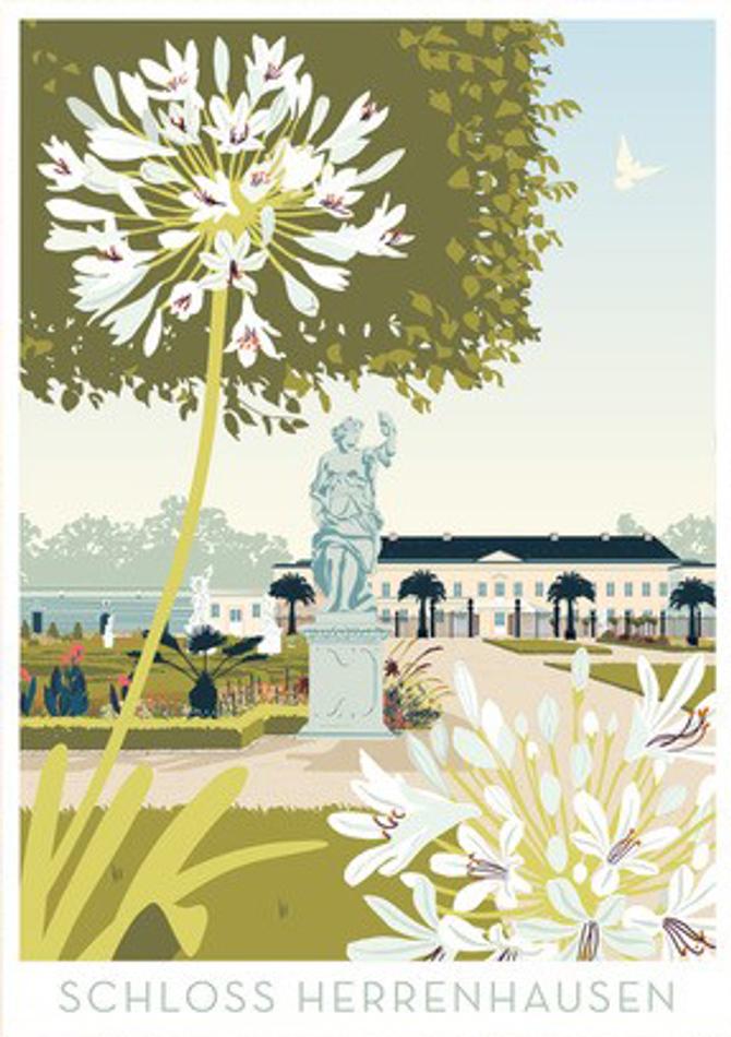 Illustre Welt Postkarte SCHLOSS HERRENHAUSEN