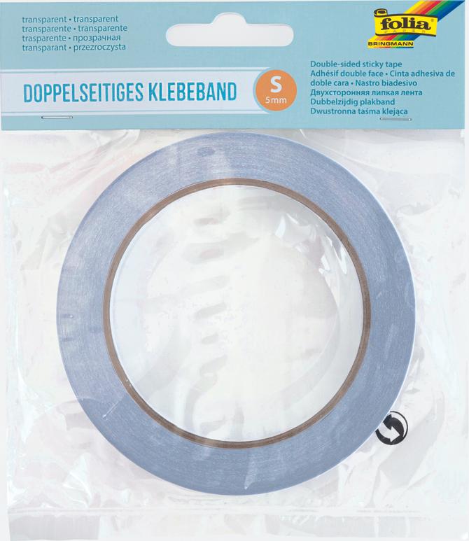 Klebeband, doppelseitig, 5 mm x 18 m, transparent