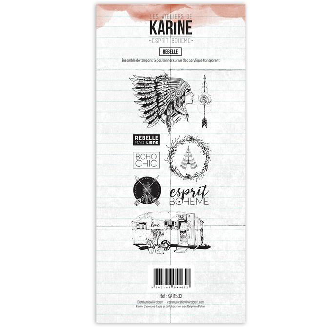 Clear stamps Set Esprit Boheme 1502 , 8-teilig , 10x20 cm 