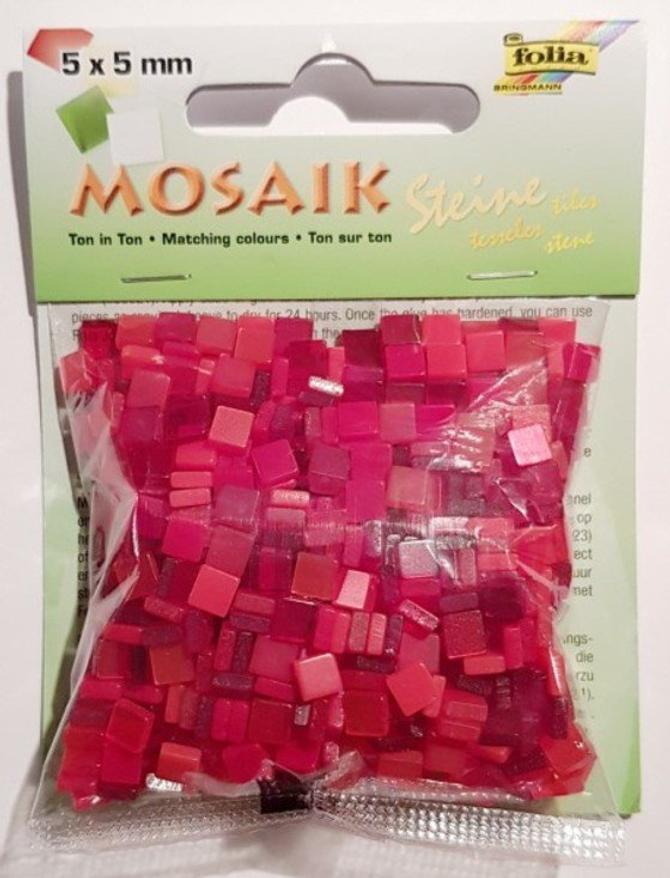 Mosaiksteine TON IN TON MIX, 45 g, 5 x 5 mm, 700 Stück, rot