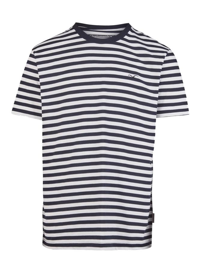 Cleptomanicx BASIC TEE LIGULL STRIPES