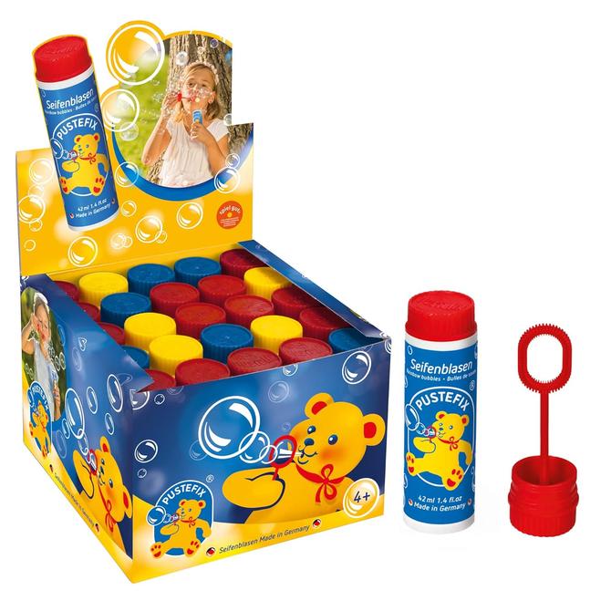 Pustefix Seifenblasen Großpackung, 25 Stück á 42 ml. im  Display