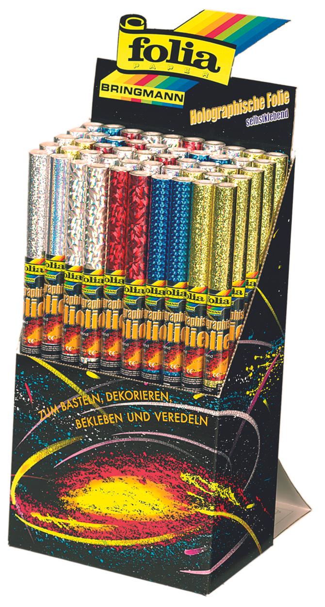 Holographische Folie selbstklebend, im Display, 40 cm x 1 m