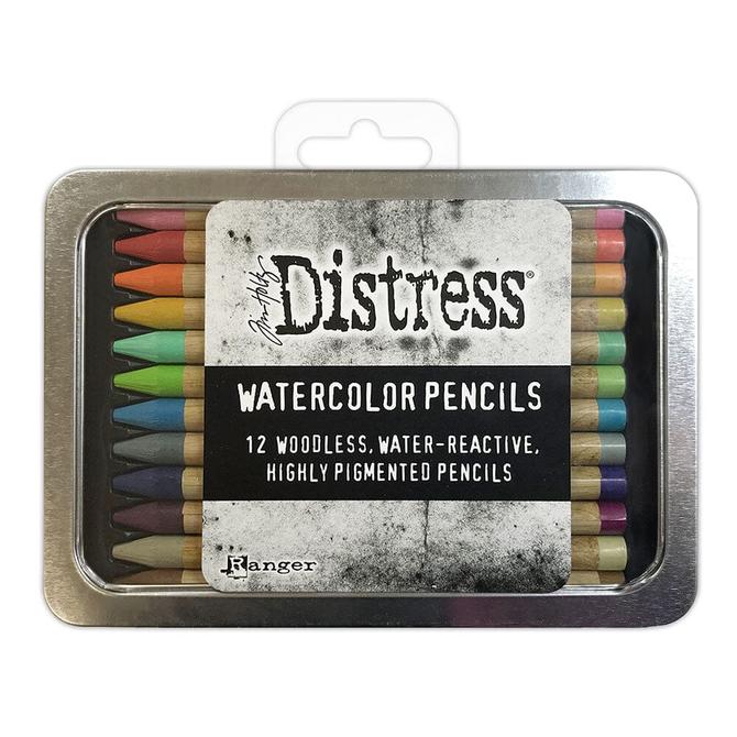 Distress Watercolor Pencils Set nr. 2, 12 Sifte