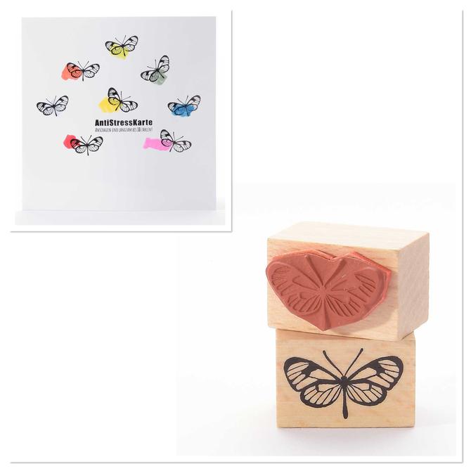Holzstempel "kleiner Schmetterling", 2x3cm