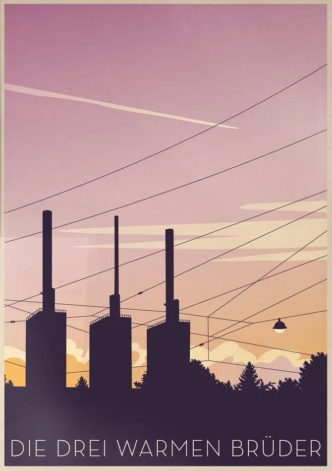 Illustre Welt Postkarte HIMMEL ÜBER LINDEN