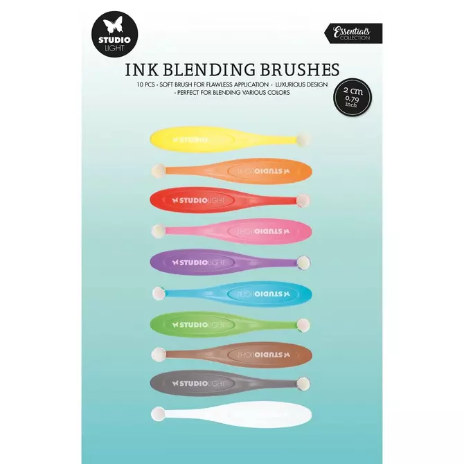 Blending Brush Set, Mixed media Pinsel, 1 cm, 10 Stück