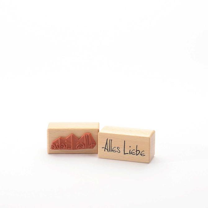 Holzstempel "Alles Liebe", 3x6cm