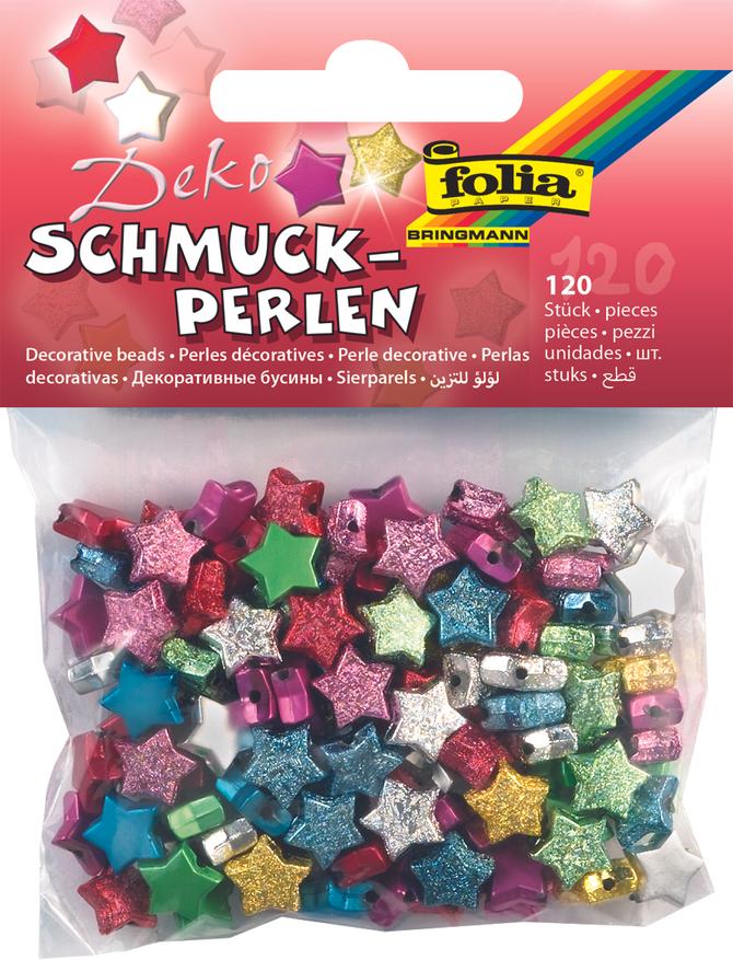 Schmuckperlen STERNE, glatt/geprägt
