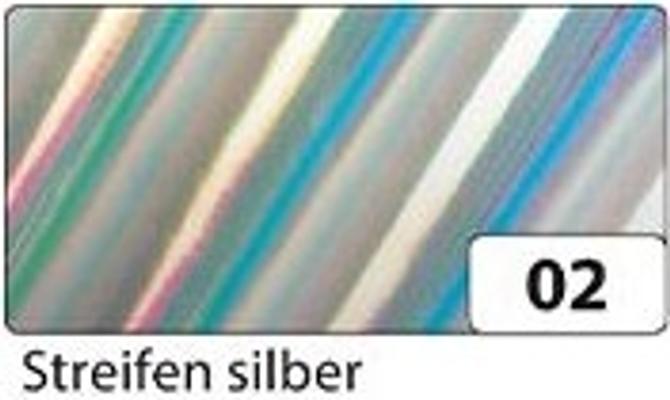 Holokarton, 230 g/m², 50 x 70 cm, Streifen silber