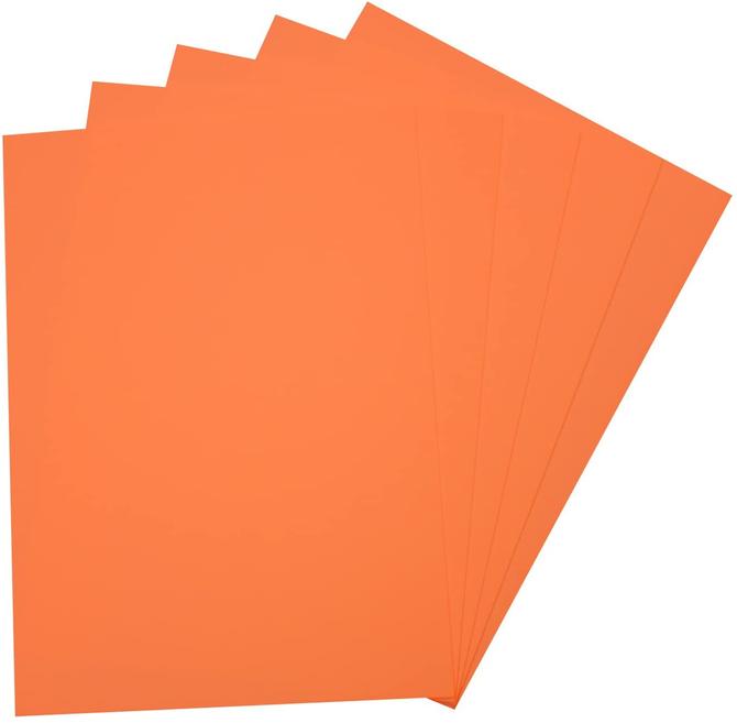Moosgummi, 29 x 40 cm, 5 Bogen, orange