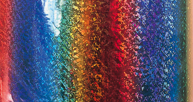Hologrammfolie "Regenbogen", selbstklebend, 50 x 100 cm