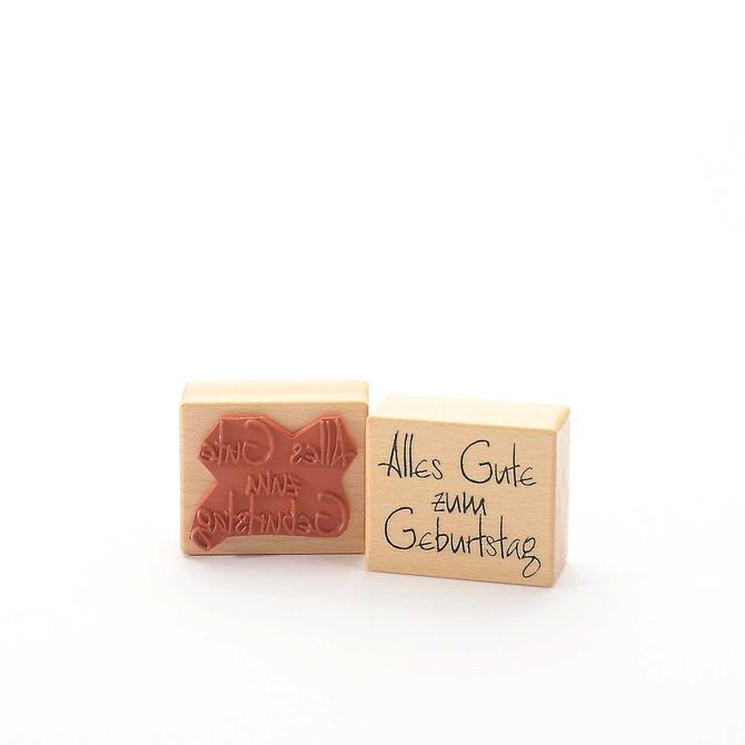 Holzstempel "Alles Gute zum Geburtstag", 5x6cm