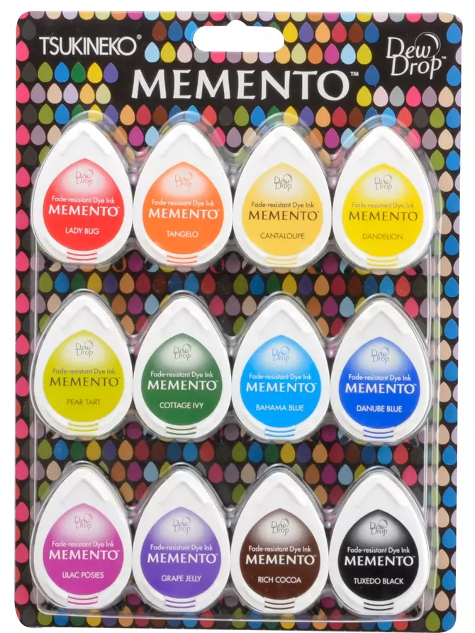 Stempelkissen memento Dew Drops "Gum drops", 12-tlg.