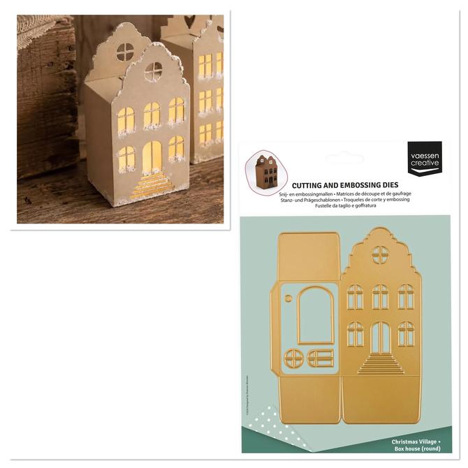Stanzschablonen Set "3D Glocken Giebelhaus"