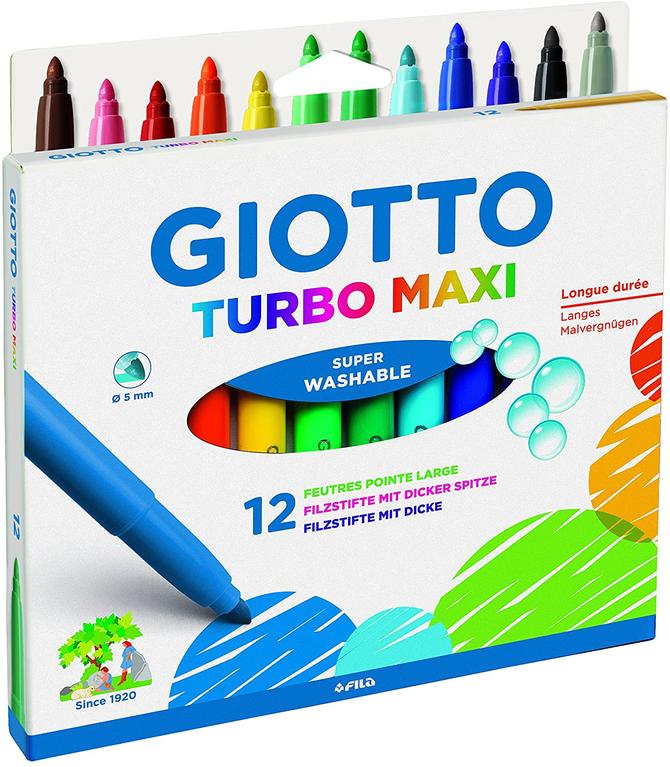 GIOTTO Turbo Maxi - Fasermaler - 12er Pack