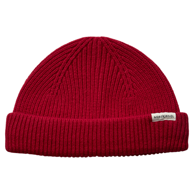 Anerkjendt AKSILVOLO MERINO HOOD red dahlia