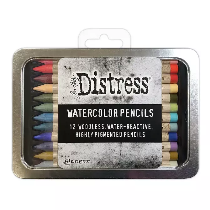 Distress Watercolor Pencils Set nr. 6, 12 Sifte