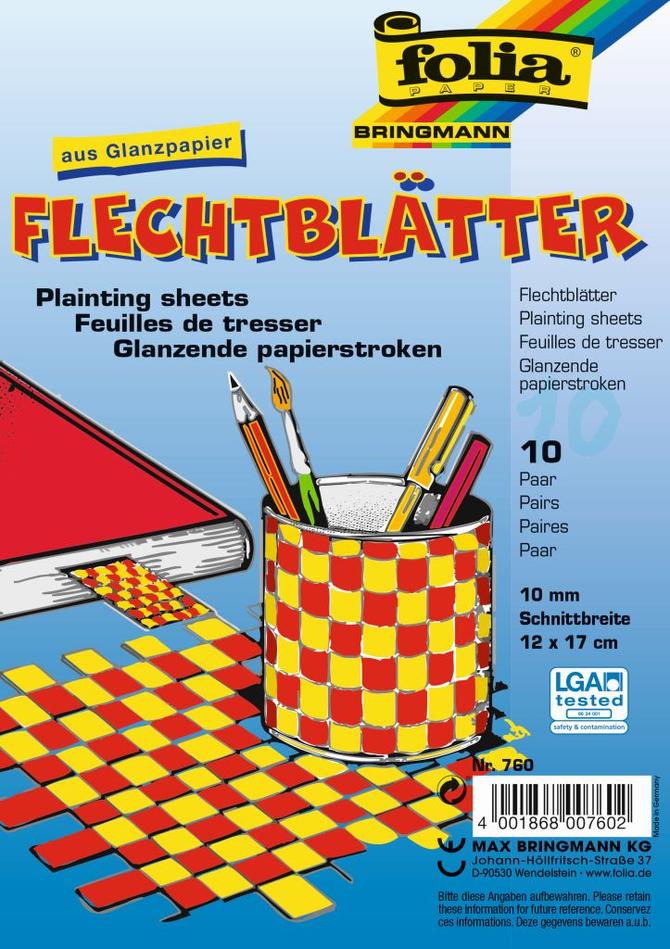 Flechtblätter, 12 x 17 cm, Schnittbreite 10 mm