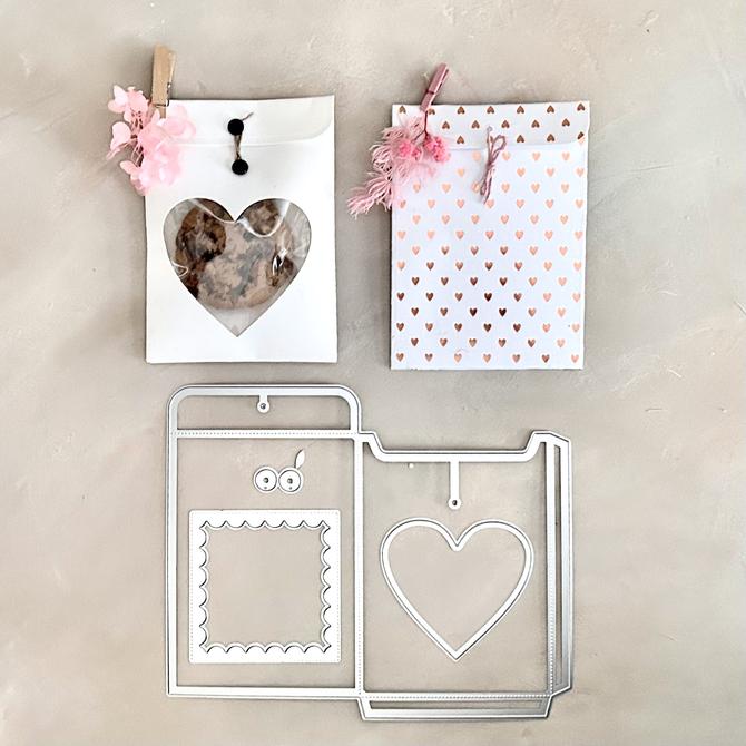 Stanzschablone Geschenkumschlag "Japanverschluss", 9,5x13 (fertig) , 4-tlg. - NUR für A4 Maschinen!!