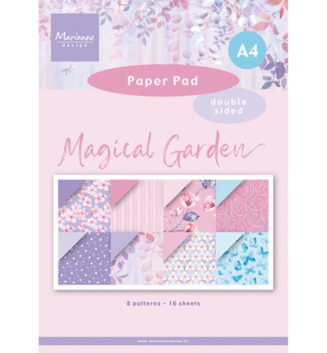 Paper Pad "Magical garden ", DIN A4, 16 Bögen (8 Designs a 2 Stück)