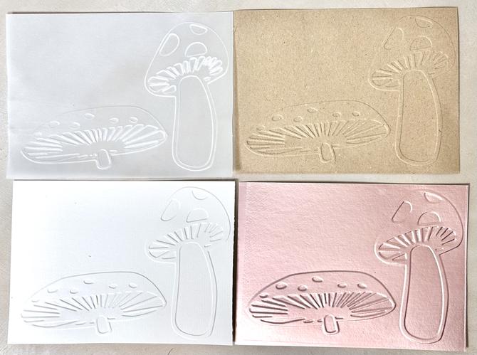 Embossing folder/ Prägeschablone, "Fliegenpilz" 10,7 x 14,6 cm 