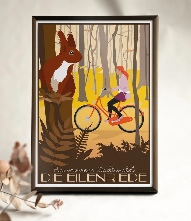 Illustre Welt Poster A4 EILENRIEDE EICHHÖRNCHEN