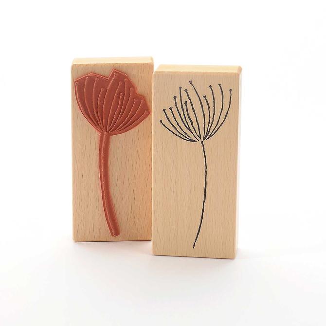 Holzstempel "Blütenzweig", 6x13cm
