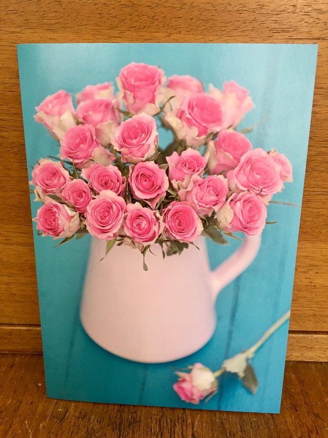 Doppelkarte groß: Moosrosen