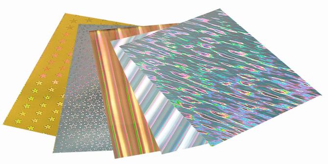 Holokarton 230 g/m², 25 x 35 cm, Motive sortiert