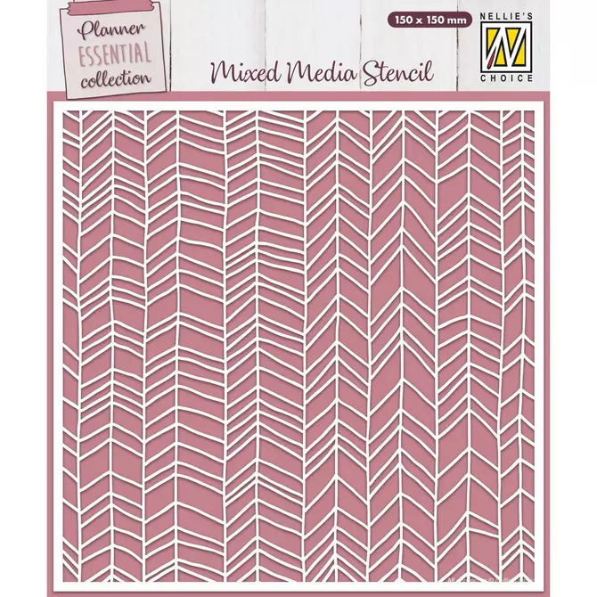 Stencil Maskierschablone "Chevron ", 15x15cm