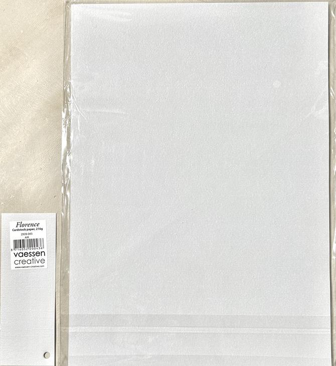 Cardstock Papier mit Leinenstruktur "Air", DIN A4. 216g/qm, 10 Bögen